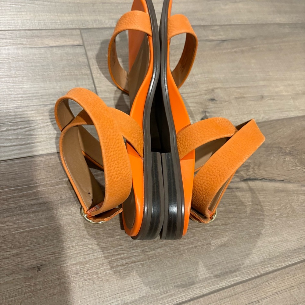 Vionic Anaya Ankle Strap Sandal Marmalade Orange Leather Size 9.5 - Picture 6 of 9